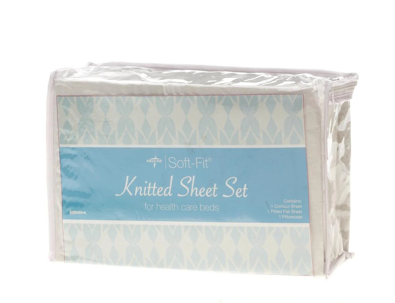 Load image into Gallery viewer, Medline Soft-Fit Twin Hospital Bed Sheet Set