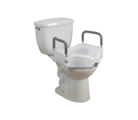 Load image into Gallery viewer, Drive Raised Toilet Seat with Removeable Padded Arms - 5" Height