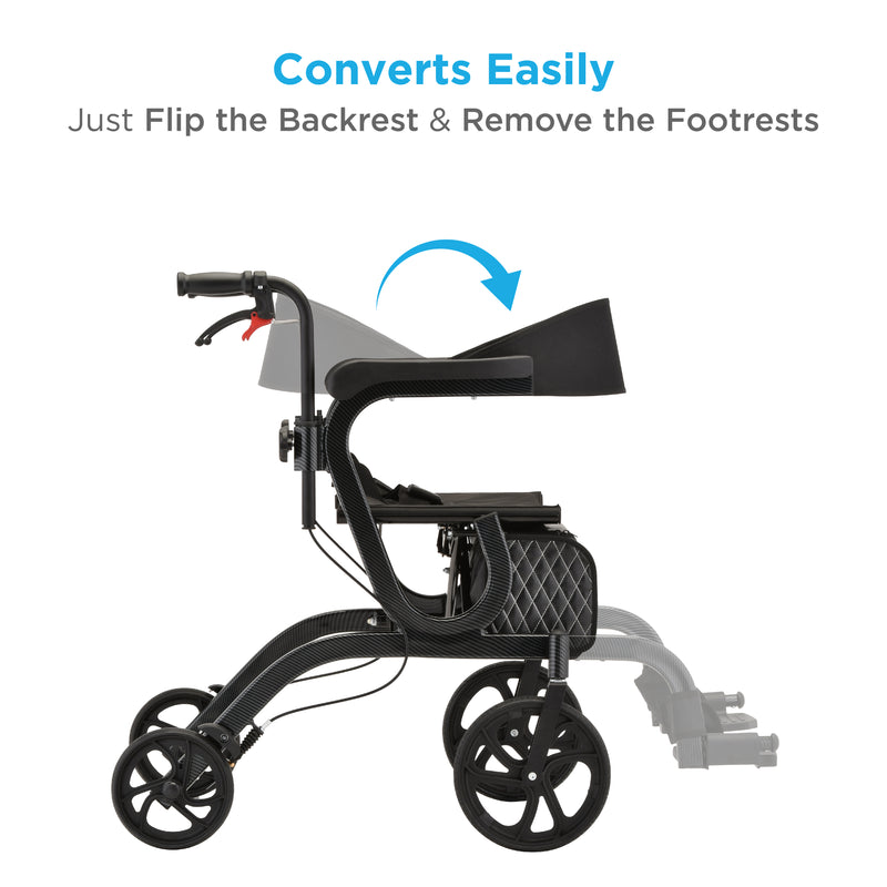 Load image into Gallery viewer, Nova Gemini 2 in 1 Rollator Transport Chair
