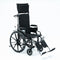 Hi Back Heavy Duty Reclining Wheelchair Rental - 22in Wide