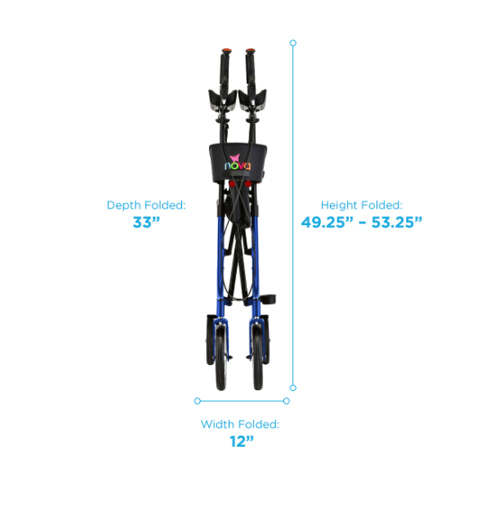Load image into Gallery viewer, Nova Phoenix Rise Up Rollator, Upright, 300 lbs Capacity
