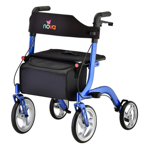 Nova Express Aluminum Rollator, Euro, 10", 300 lbs