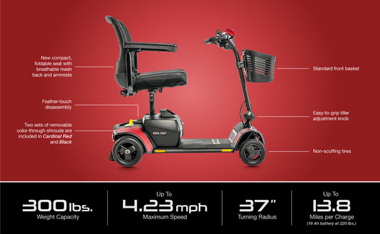 Pride Go-Go Elite Traveler 2 (4-Wheel) Mobility Scooter