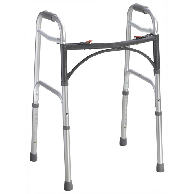Deluxe Two Button Folding Walker