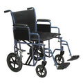 Drive Bariatric 22" Steel Transport Chair (Blue)