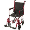 Drive Lightweight 19" Aluminum Transport Chair (RED)