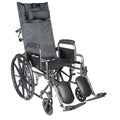 Drive Medical Silver Sport Hi Back Reclining Wheelchair